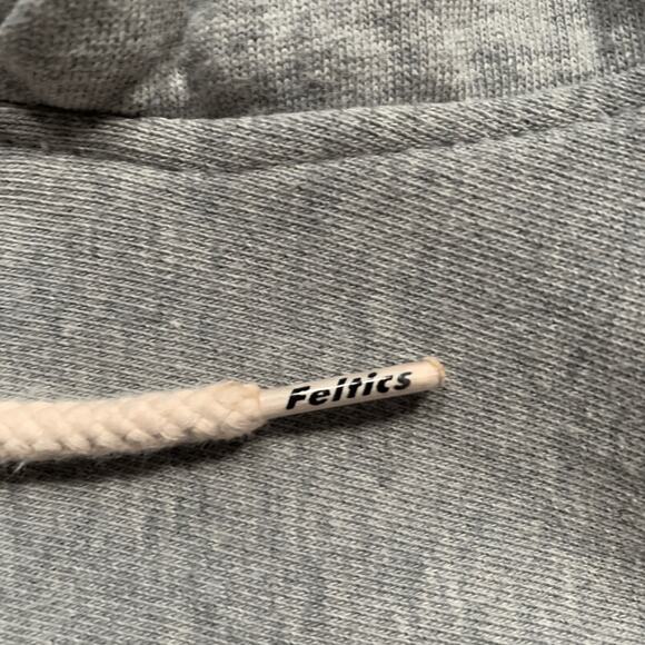 Feltics Gray Hoodie Sweatshirt Korean Streetwear New Standard Graphic Pullover - Picture 6 of 10